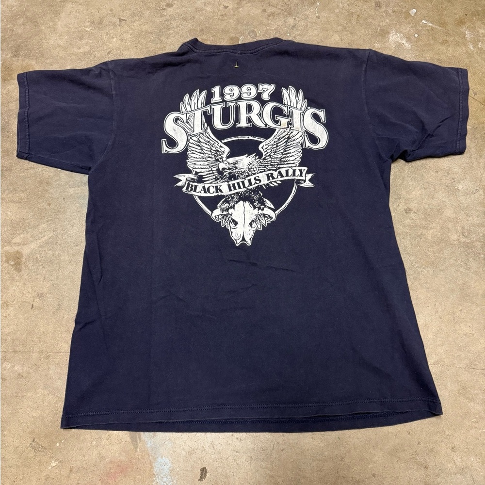 Vintage 90s Sturgis Black Hills Rally Bike Week 1997 Y2K Biker Shirt Size Large